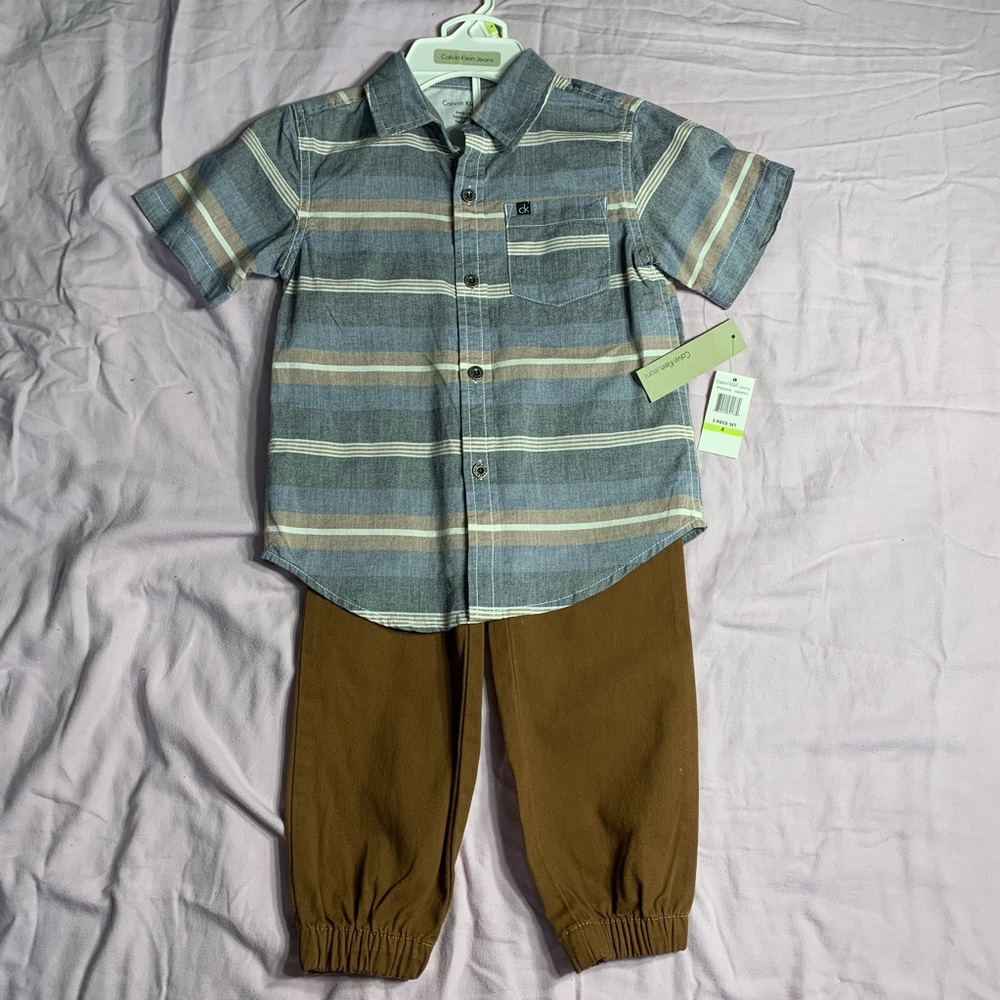 Calvin Klein dress shirt and Jogger pants